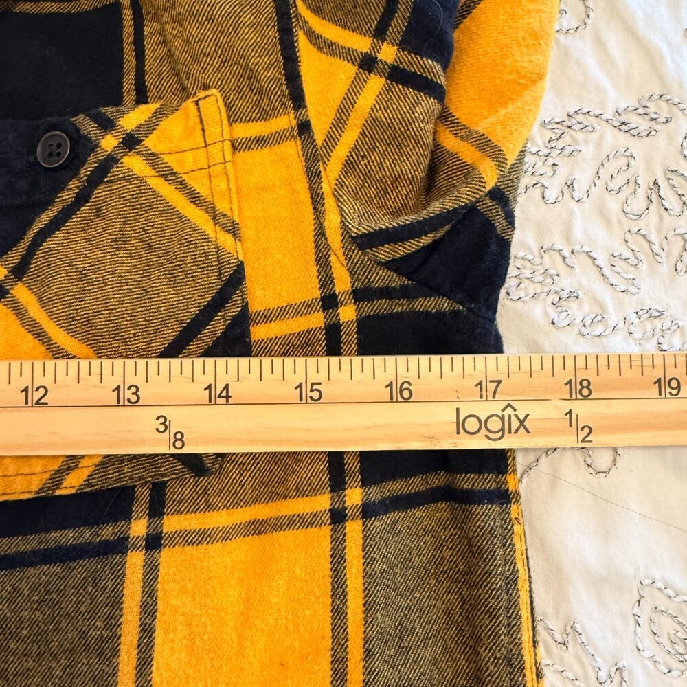 Urban Pipeline Boys Yellow Flannel Shirt Long sleeve button Size Big Boy L 14-16 - Picture 6 of 8